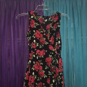 Rose print dress